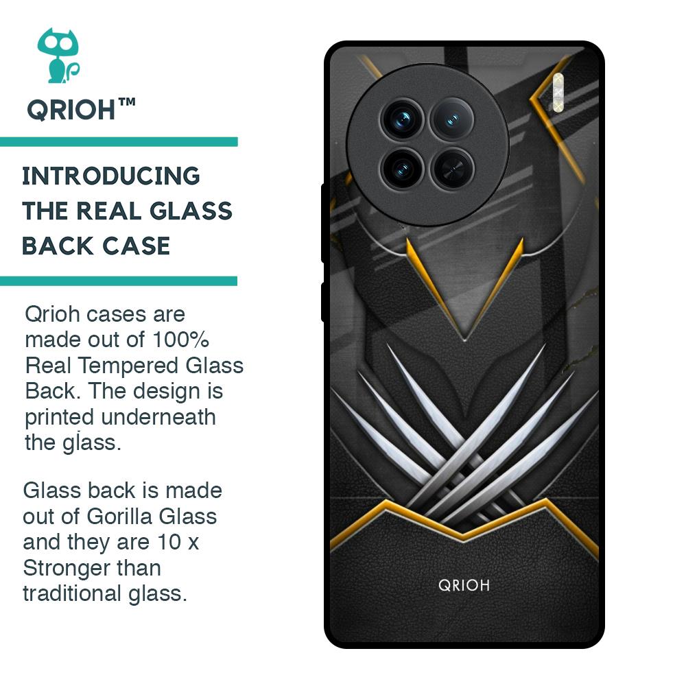 Black Warrior Glass Case for Vivo X90 5G