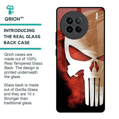 Red Skull Glass Case for Vivo X90 5G
