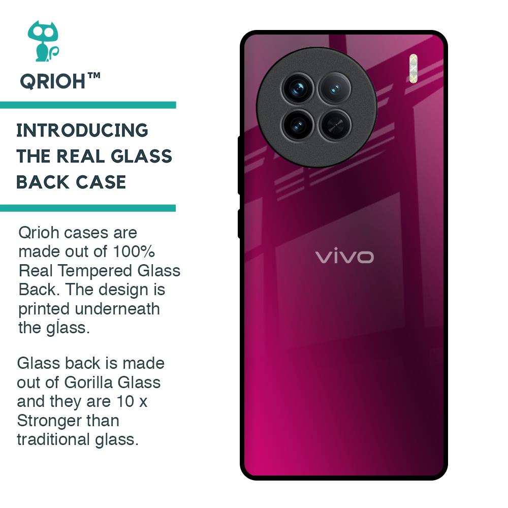 Pink Burst Glass Case for Vivo X90 5G