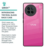 Pink Ribbon Caddy Glass Case for Vivo X90 5G