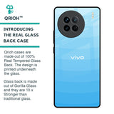 Wavy Blue Pattern Glass Case for Vivo X90 5G