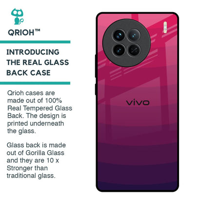 Wavy Pink Pattern Glass Case for Vivo X90 5G