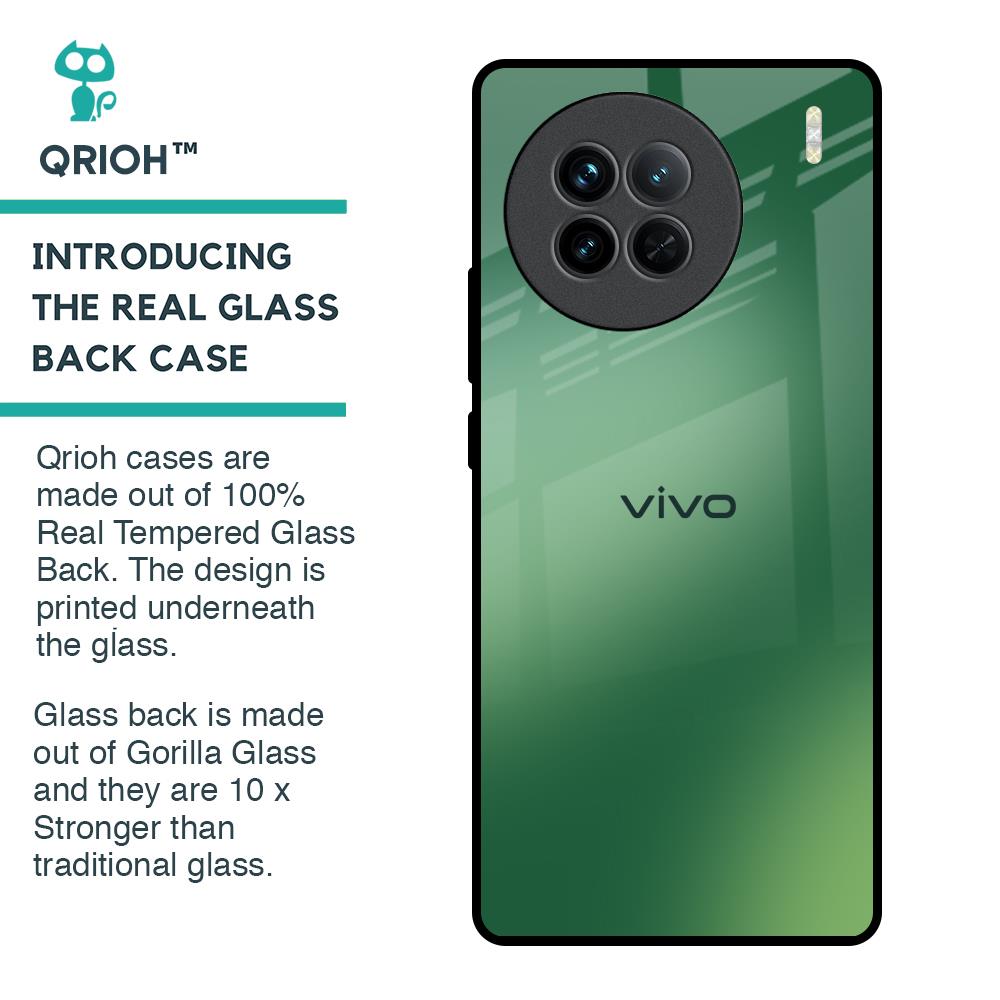 Green Grunge Texture Glass Case for Vivo X90 5G