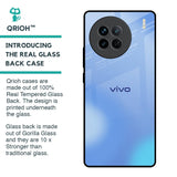 Vibrant Blue Texture Glass Case for Vivo X90 5G