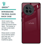 Classic Burgundy Glass Case for Vivo X90 5G