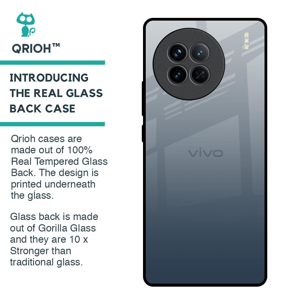 Smokey Grey Color Glass Case For Vivo X90 5G