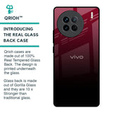 Wine Red Glass Case For Vivo X90 5G