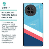 Pink & White Stripes Glass Case For Vivo X90 5G