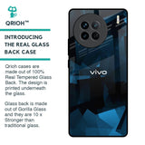 Polygonal Blue Box Glass Case For Vivo X90 5G