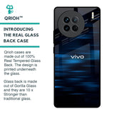 Blue Rough Abstract Glass Case for Vivo X90 5G