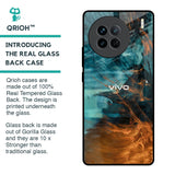 Golden Splash Glass Case for Vivo X90 5G