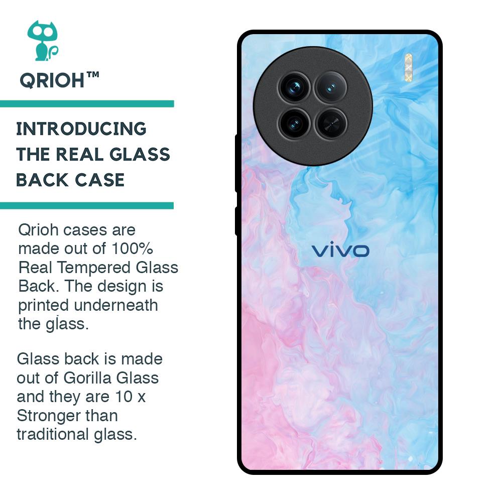 Mixed Watercolor Glass Case for Vivo X90 5G