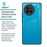 Blue Aqua Glass Case for Vivo X90 5G