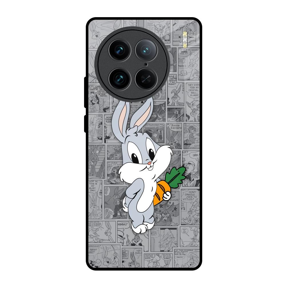 Cute Baby Bunny Vivo X90 Pro 5G Glass Back Cover Online