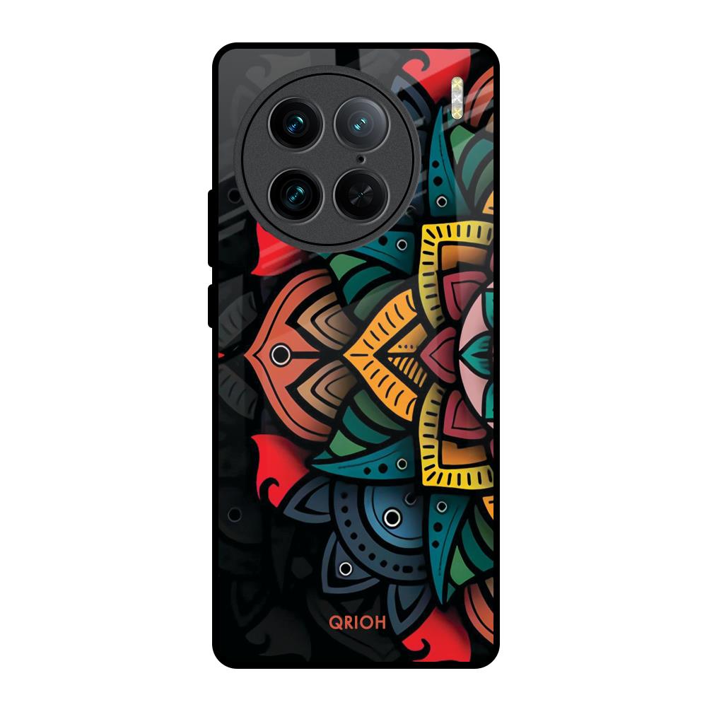 Retro Gorgeous Flower Vivo X90 Pro 5G Glass Back Cover Online