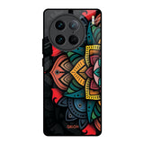Retro Gorgeous Flower Vivo X90 Pro 5G Glass Back Cover Online