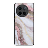 Pink & Gold Gllitter Marble Vivo X90 Pro 5G Glass Back Cover Online