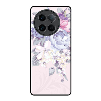 Elegant Floral Vivo X90 Pro 5G Glass Back Cover Online
