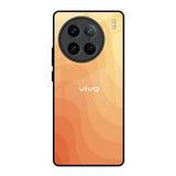 Orange Curve Pattern Vivo X90 Pro 5G Glass Back Cover Online