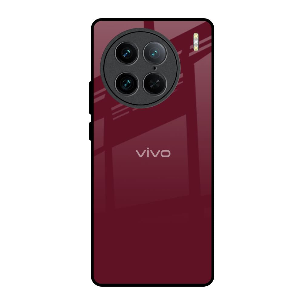 Classic Burgundy Vivo X90 Pro 5G Glass Back Cover Online