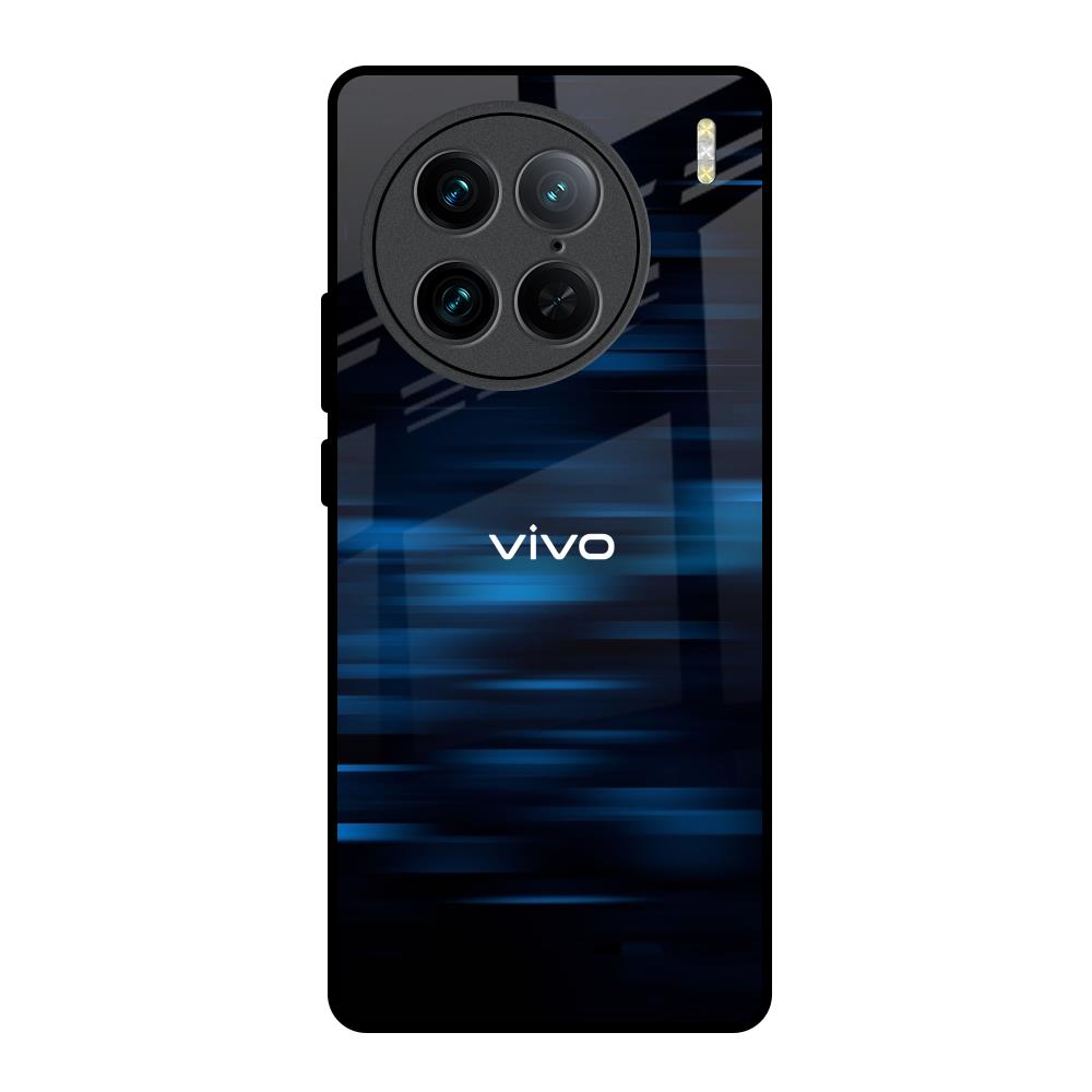 Blue Rough Abstract Vivo X90 Pro 5G Glass Back Cover Online