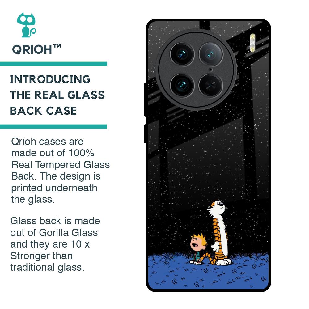 Night Sky Star Glass Case for Vivo X90 Pro 5G