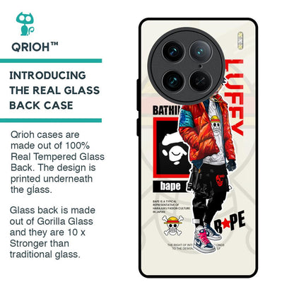 Bape Luffy Glass Case for Vivo X90 Pro 5G