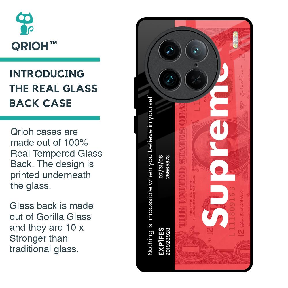 Supreme Ticket Glass Case for Vivo X90 Pro 5G