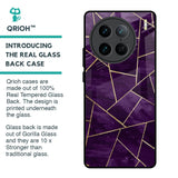Geometric Purple Glass Case For Vivo X90 Pro 5G