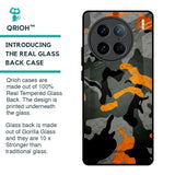 Camouflage Orange Glass Case For Vivo X90 Pro 5G
