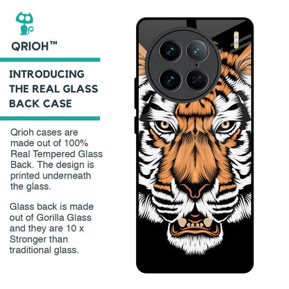 Angry Tiger Glass Case For Vivo X90 Pro 5G