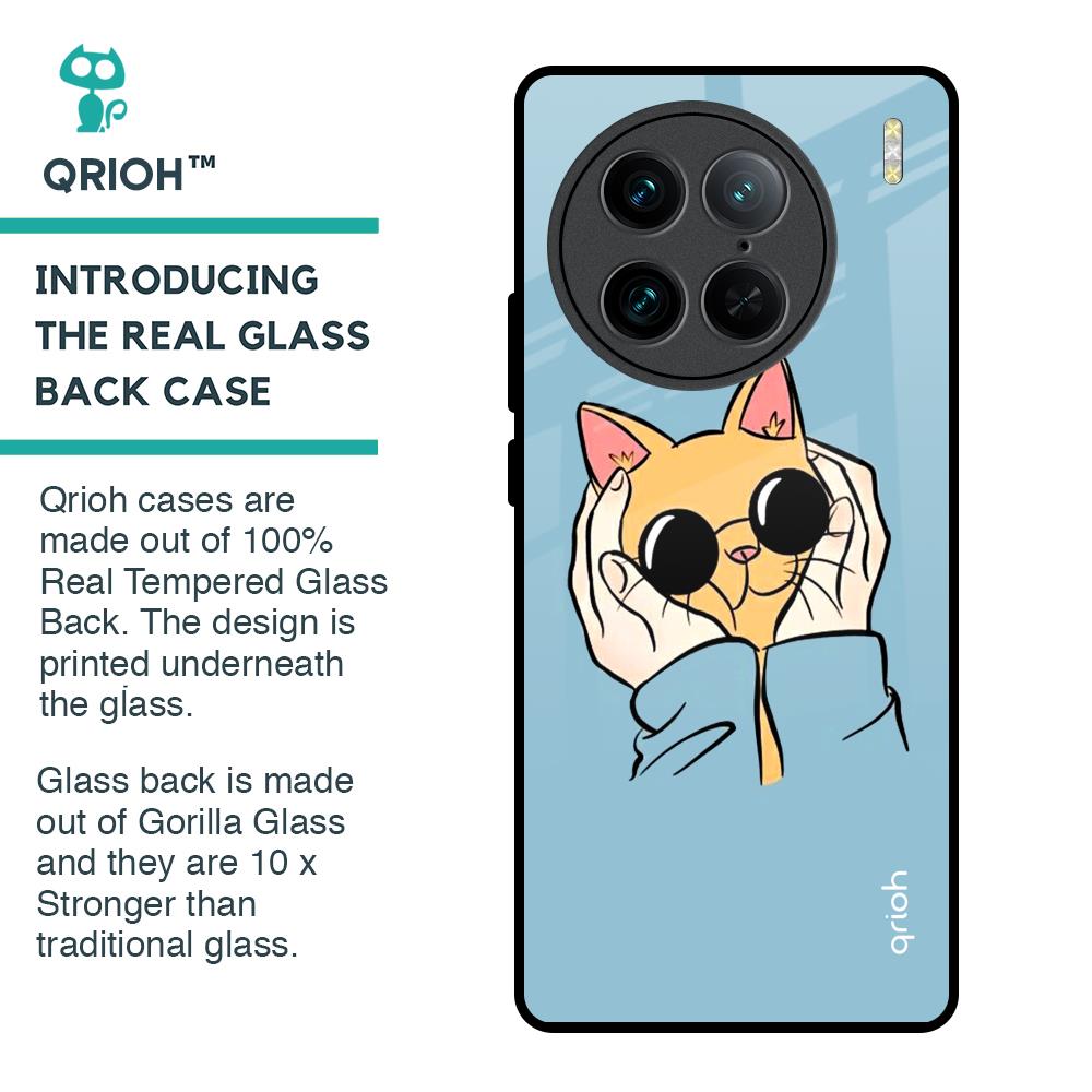 Adorable Cute Kitty Glass Case For Vivo X90 Pro 5G