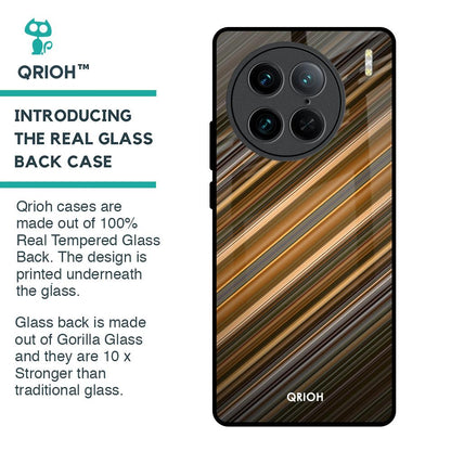 Diagonal Slash Pattern Glass Case for Vivo X90 Pro 5G