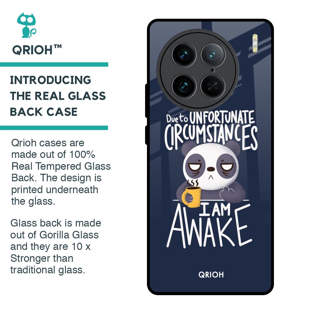 Struggling Panda Glass Case for Vivo X90 Pro 5G