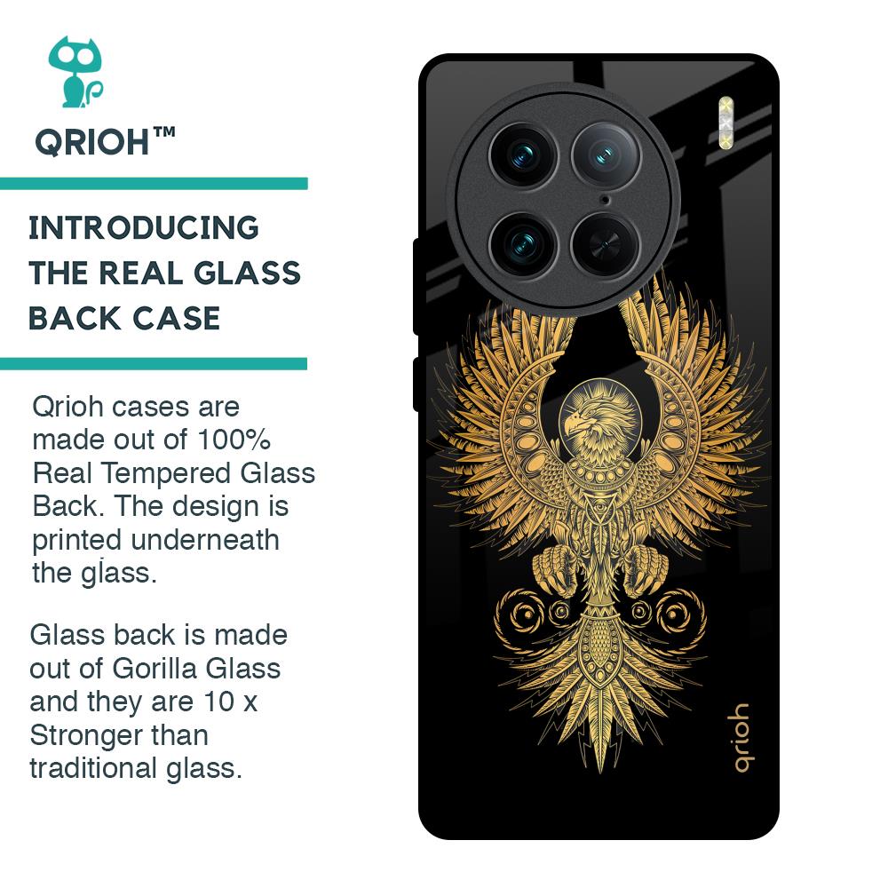 Mythical Phoenix Art Glass Case for Vivo X90 Pro 5G