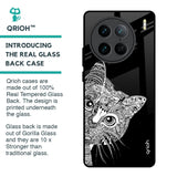 Kitten Mandala Glass Case for Vivo X90 Pro 5G