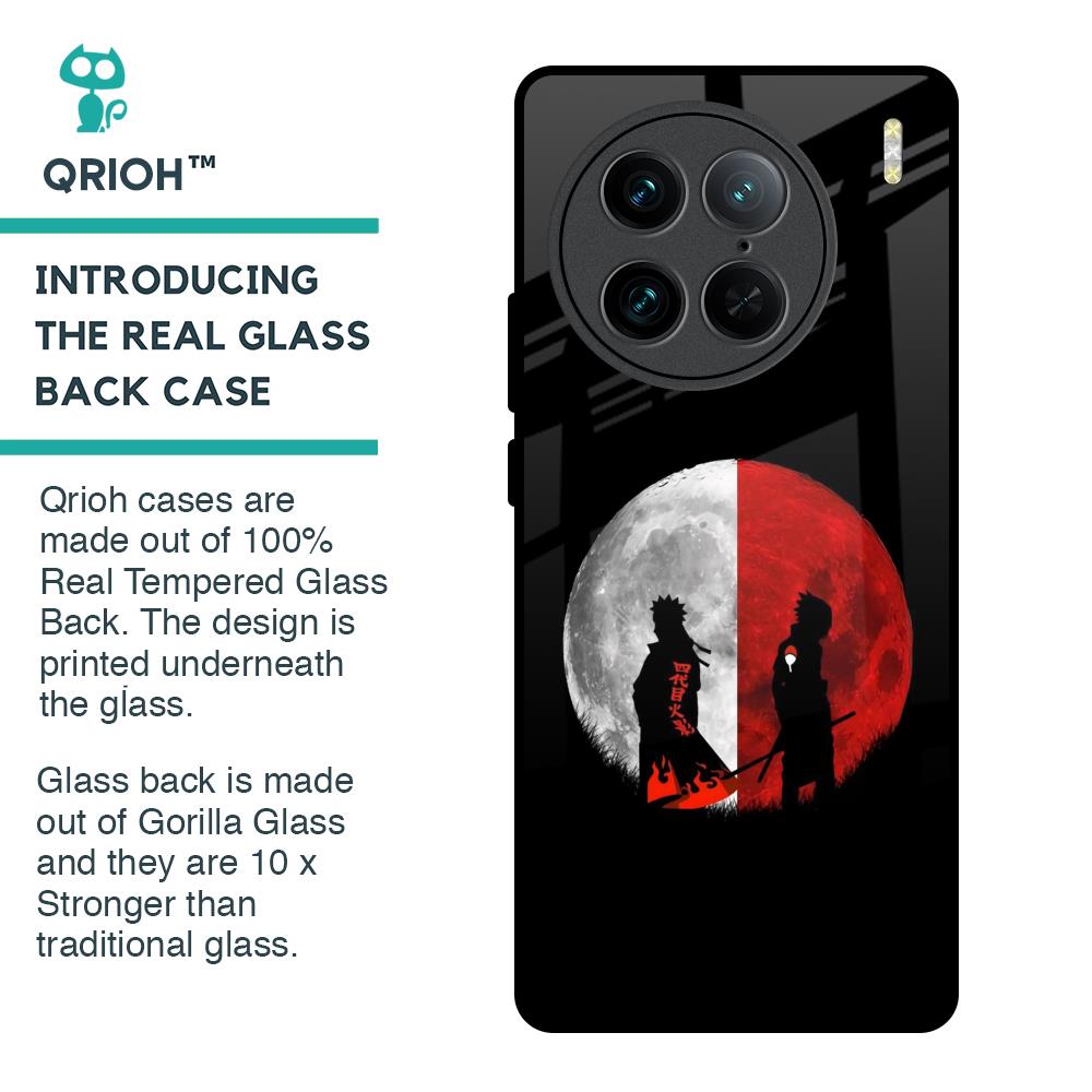 Anime Red Moon Glass Case for Vivo X90 Pro 5G
