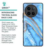 Vibrant Blue Marble Glass Case for Vivo X90 Pro 5G