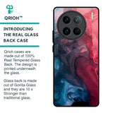 Blue & Red Smoke Glass Case for Vivo X90 Pro 5G