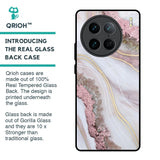 Pink & Gold Gllitter Marble Glass Case for Vivo X90 Pro 5G