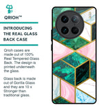 Seamless Green Marble Glass Case for Vivo X90 Pro 5G