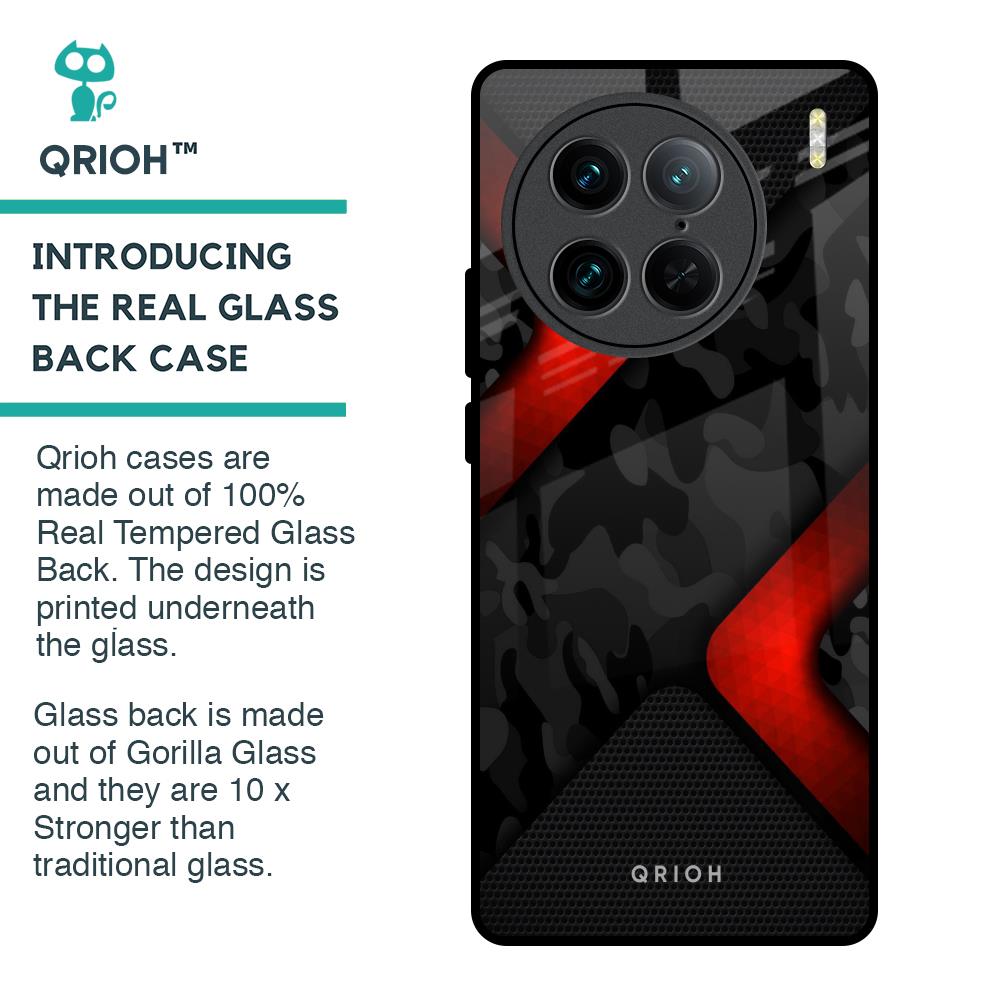 Modern Camo Abstract Glass Case for Vivo X90 Pro 5G