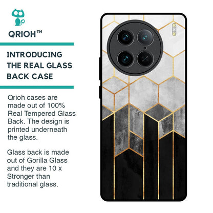 Tricolor Pattern Glass Case for Vivo X90 Pro 5G