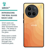 Orange Curve Pattern Glass Case for Vivo X90 Pro 5G