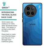 Blue Wave Abstract Glass Case for Vivo X90 Pro 5G
