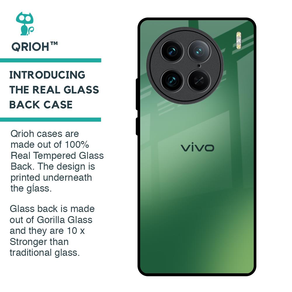 Green Grunge Texture Glass Case for Vivo X90 Pro 5G