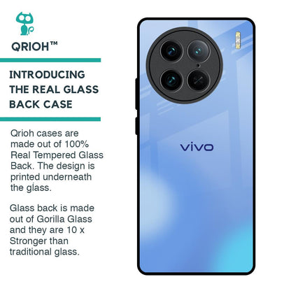 Vibrant Blue Texture Glass Case for Vivo X90 Pro 5G