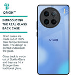 Vibrant Blue Texture Glass Case for Vivo X90 Pro 5G