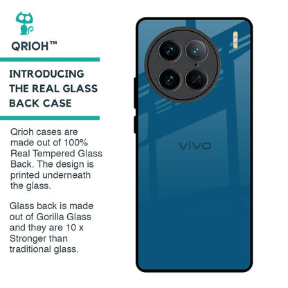 Cobalt Blue Glass Case for Vivo X90 Pro 5G