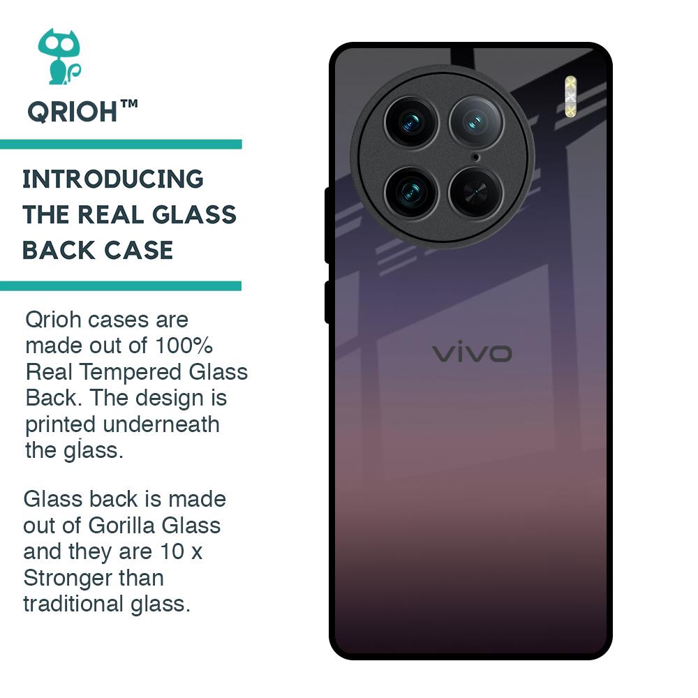 Grey Ombre Glass Case for Vivo X90 Pro 5G